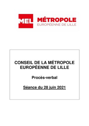 Procès-verbal du Conseil Métropolitain du 28 juin 2021 (.pdf)