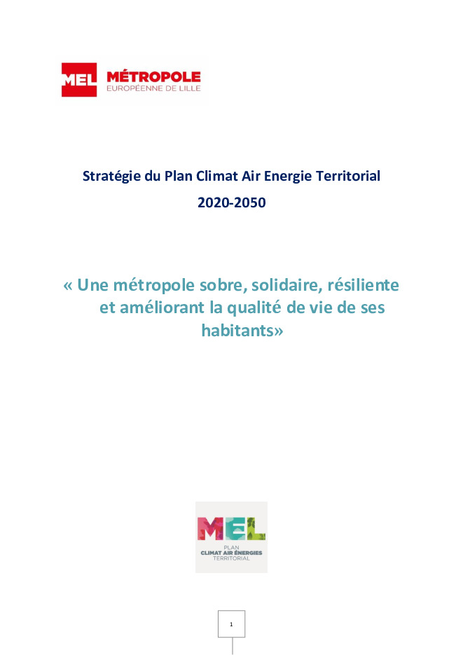 Stratégie du Plan Climat Air Energie Territorial 2030-2050