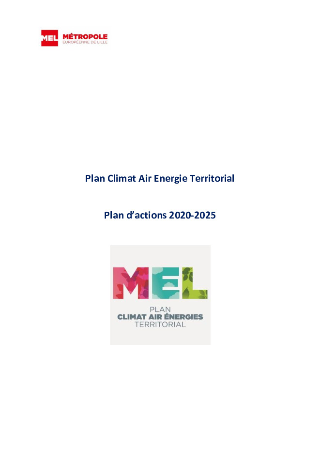 Plan d'actions 2020-2025 PCAET