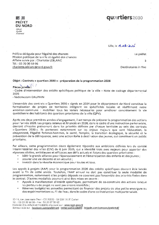 Circulaire programmation contrat de ville 2026 (pdf)