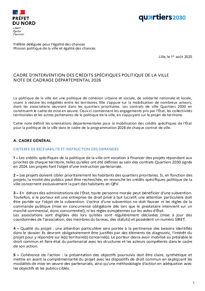Note de cadrage contrat de ville 2026 (pdf)
