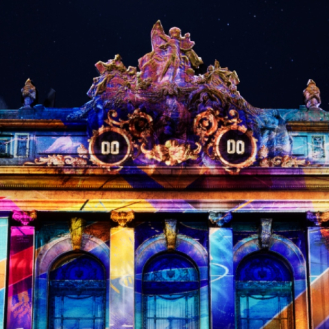 Durant les Jeux Olympiques, la MEL proposera un vidéo mapping inédit sur la façade de l’Opéra de Lille