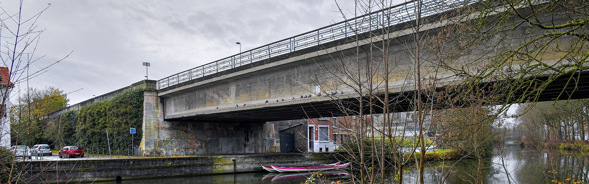À compter du 8 mars 2021 la Métropole Européenne de Lille effectue des travaux au niveau du pont de l&#039;Hippodrome et de ses abords à Lille et Lambersart