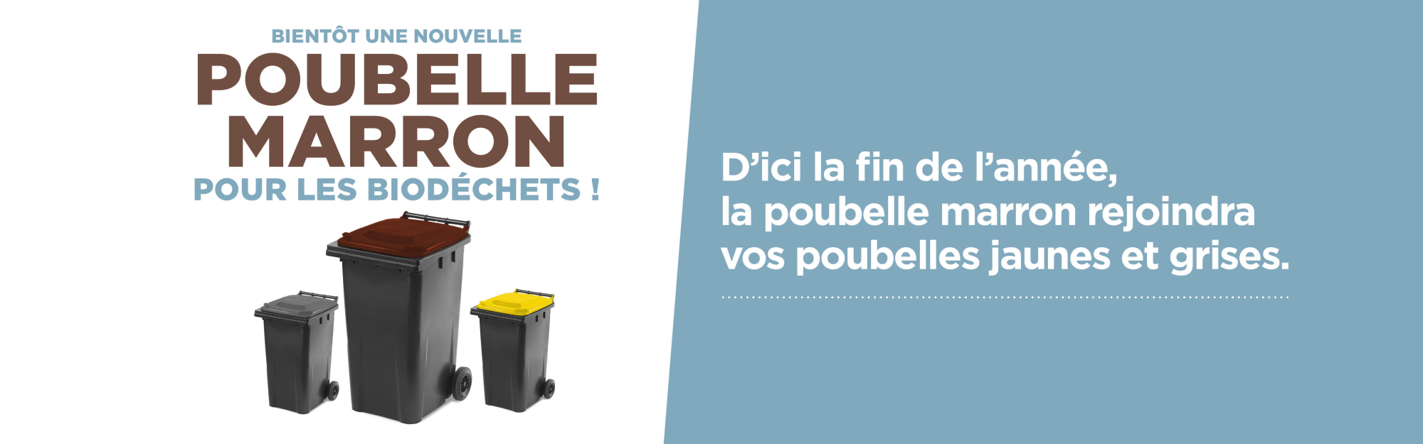 Collecte des biodéchets à domicile : une nouvelle poubelle marron pour trier mieux dans 47 communes